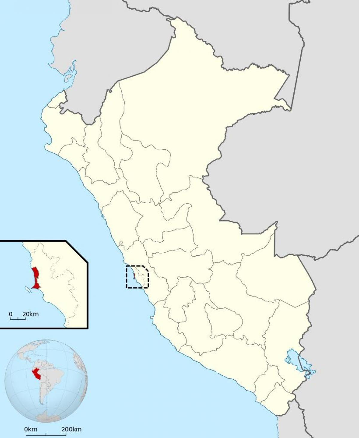 kaart van callao, Peru