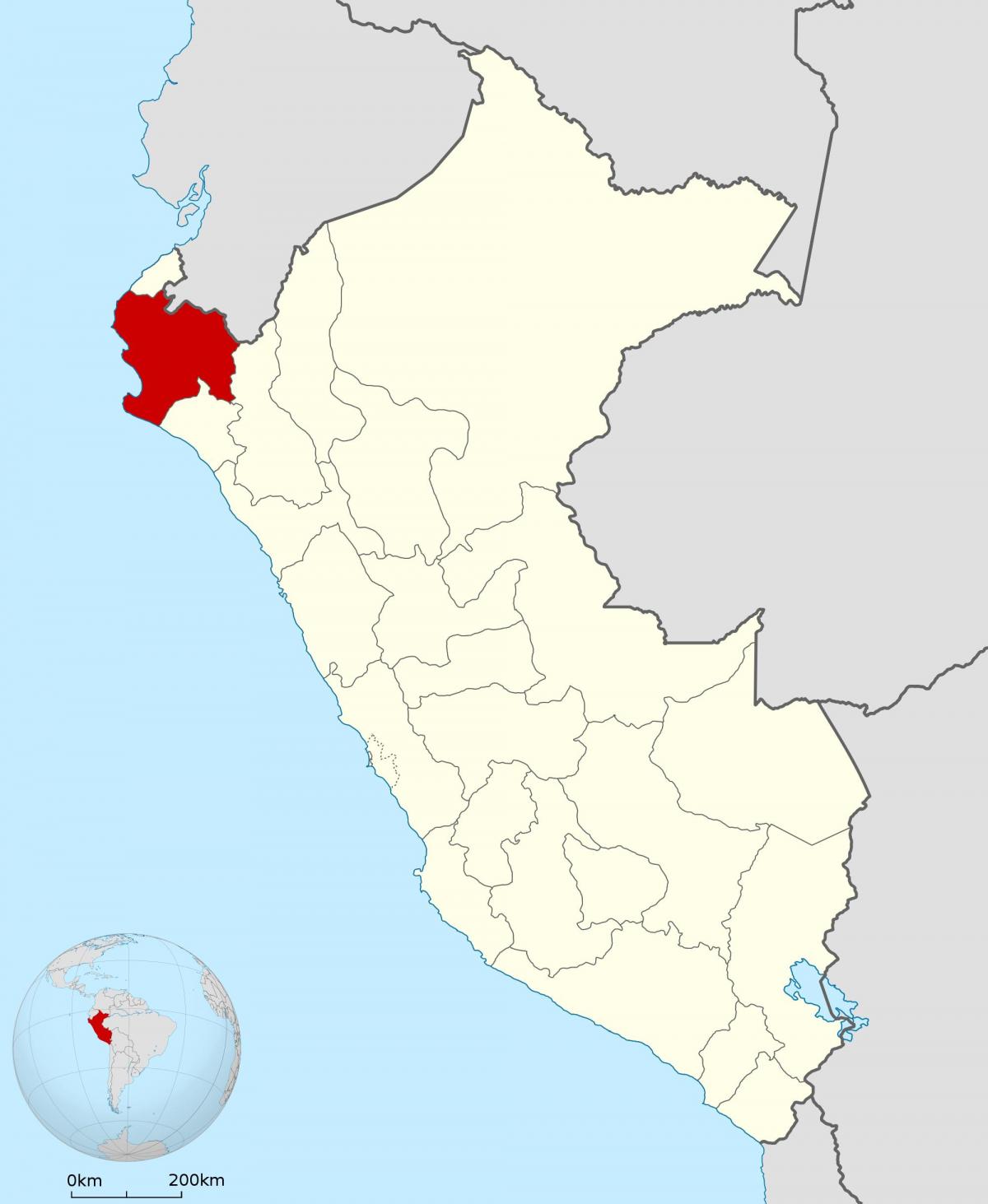 kaart van piura (Peru