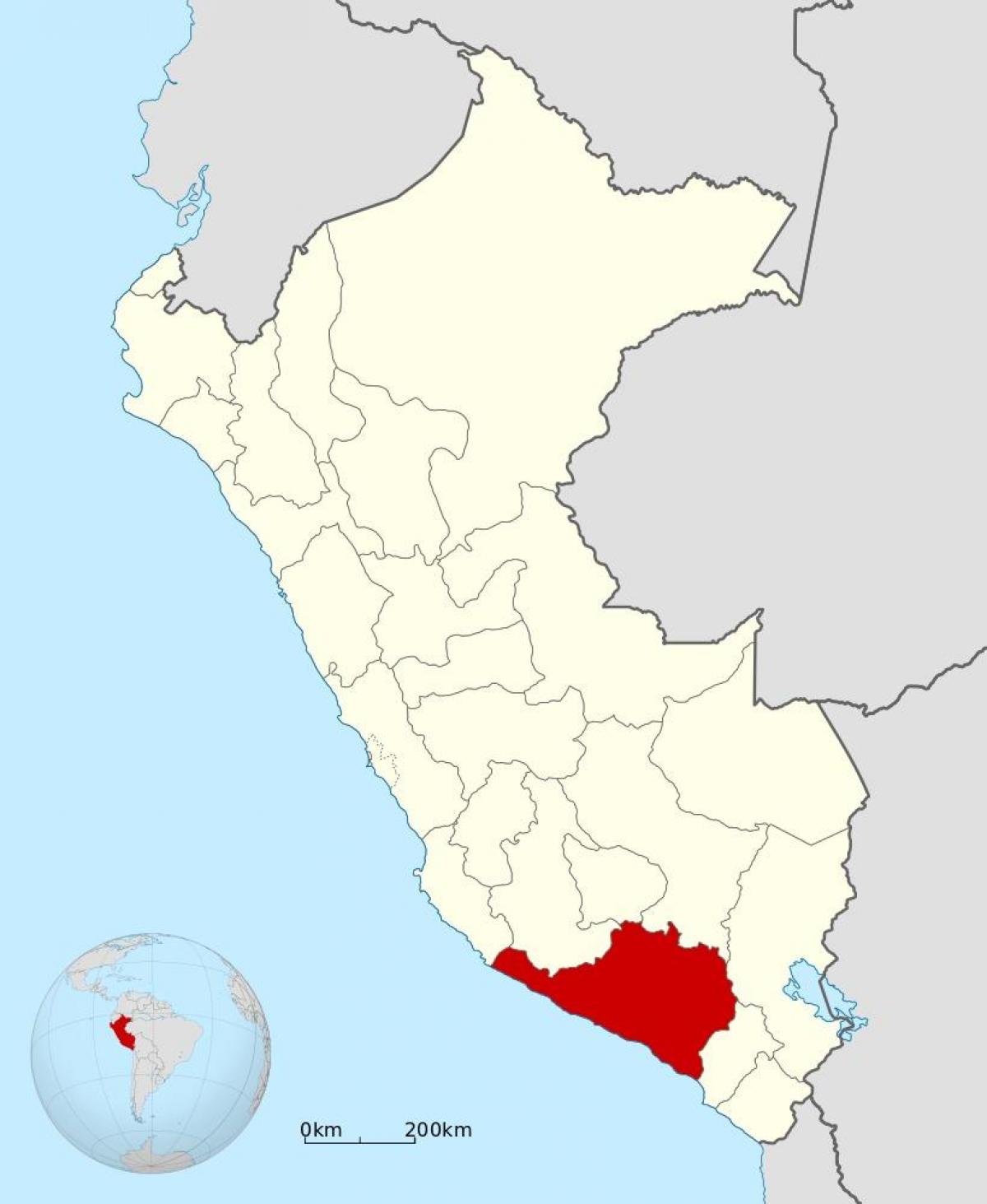 kaart van arequipa, Peru