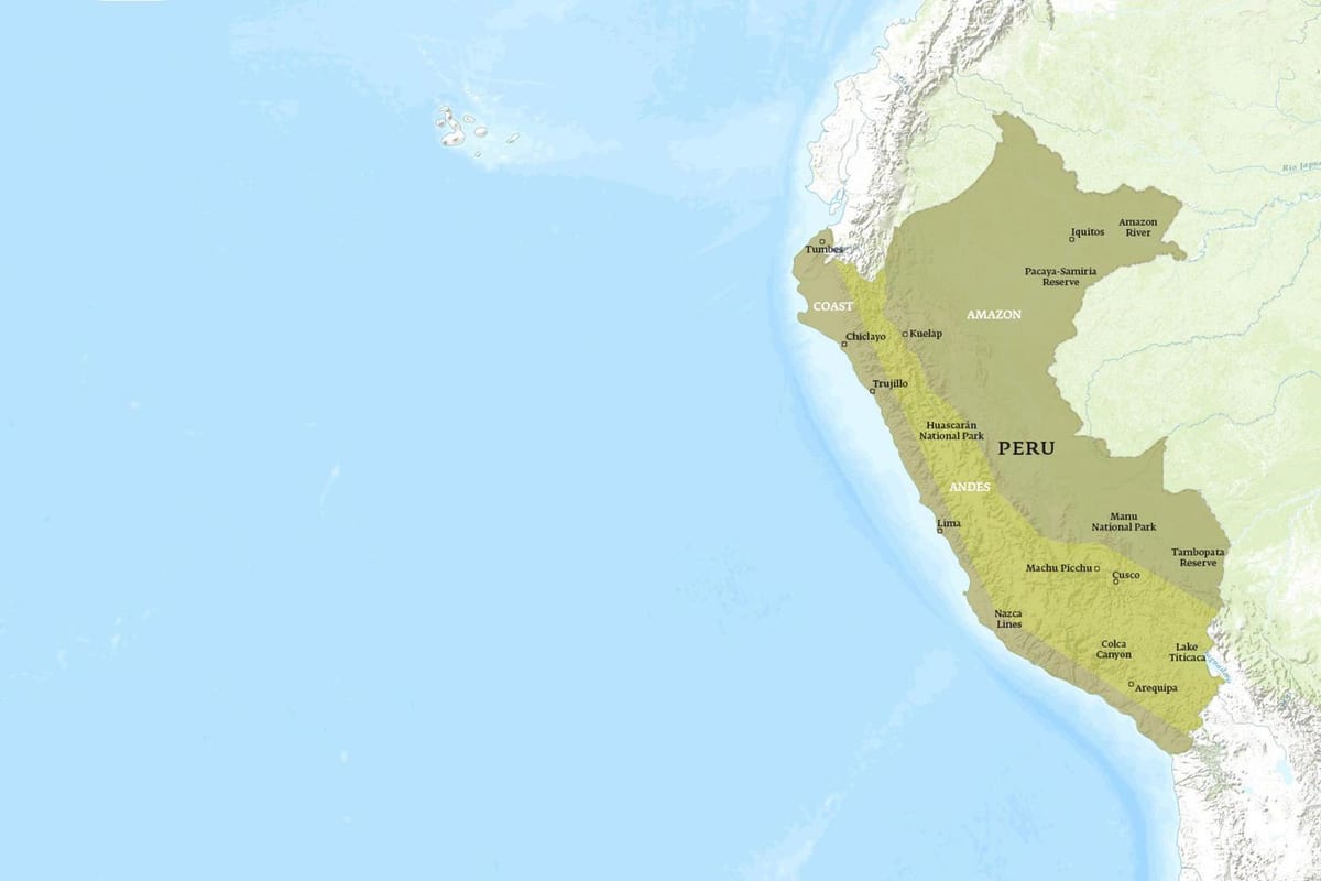 kaart van kuélap Peru