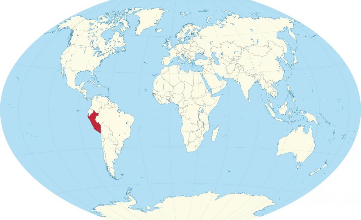 Peru land in de kaart van de wereld