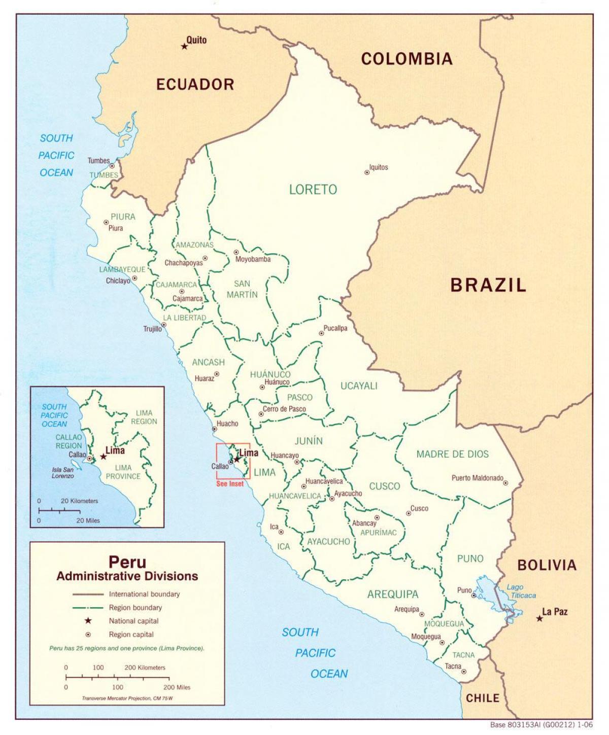 kaart van Peru