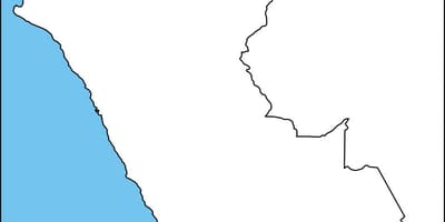 Kaart blanco kaart van Peru