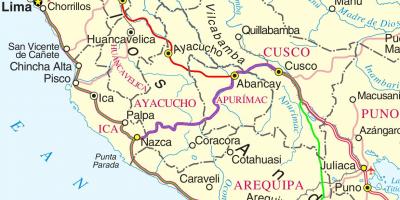 Kaart van cusco, Peru
