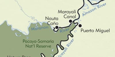 Amazone van Peru kaart
