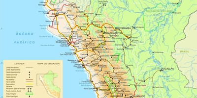 Kaart van noord-Peru