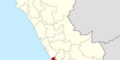 Kaart van ica-Peru
