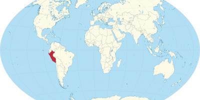Peru land in de kaart van de wereld