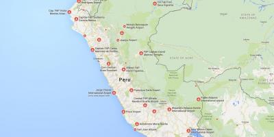 Luchthavens in Peru kaart