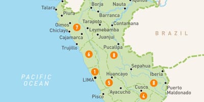 Peru provincies kaart