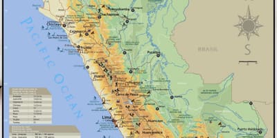 Kaart van Peru reizen