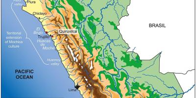 Peru aardrijkskunde kaart