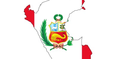 Kaart van Peru vlag